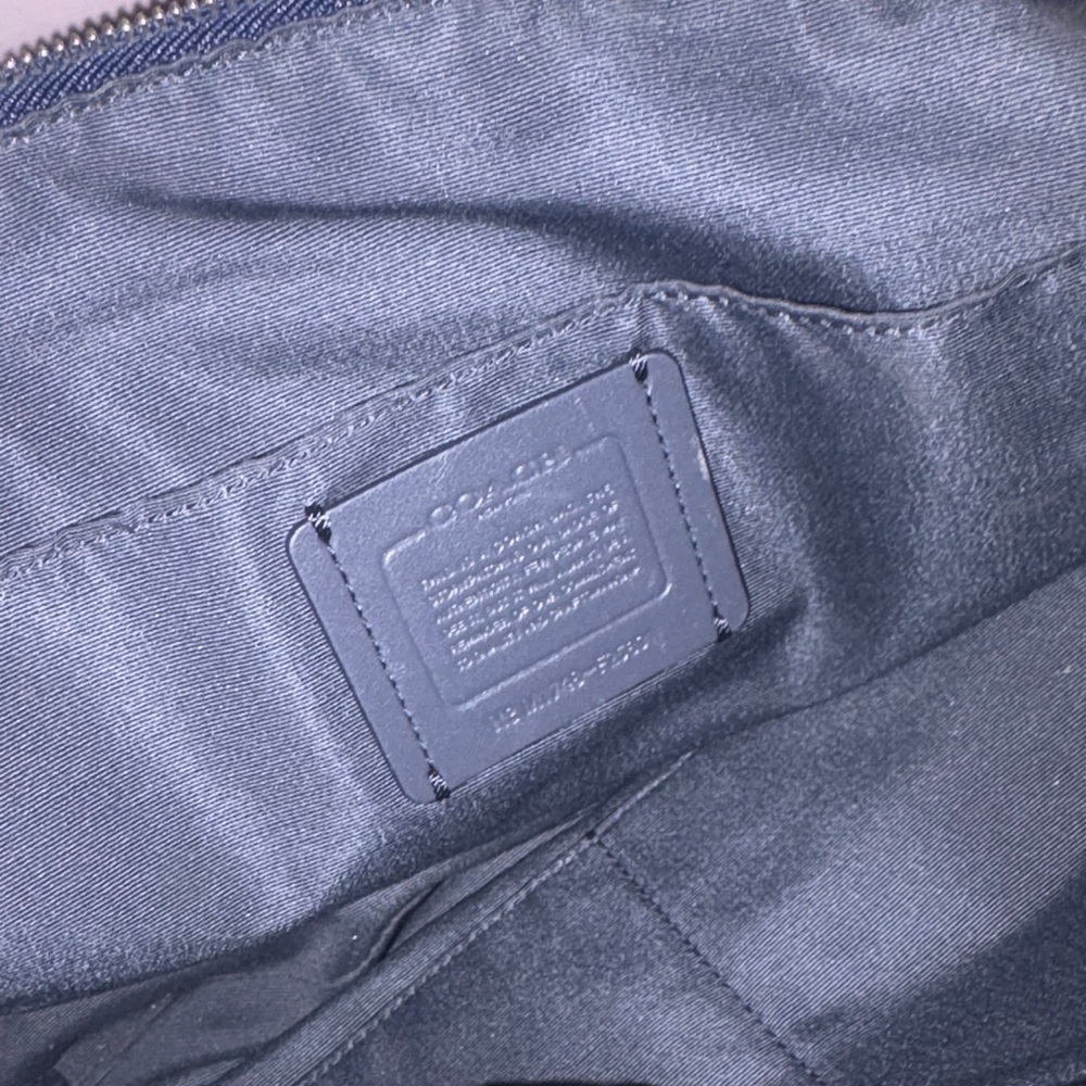 Coach Navy and Black Signature Shoulder Bag - Picture 6 of 8